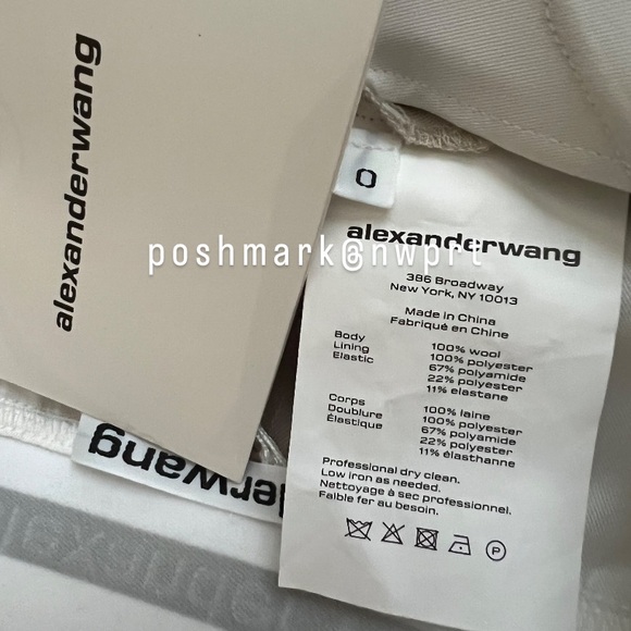 NWT ✨ Alexander Wang Pleated Wool Trousers High Waist Dress Pants Beige 0 XS - Picture 6 of 15